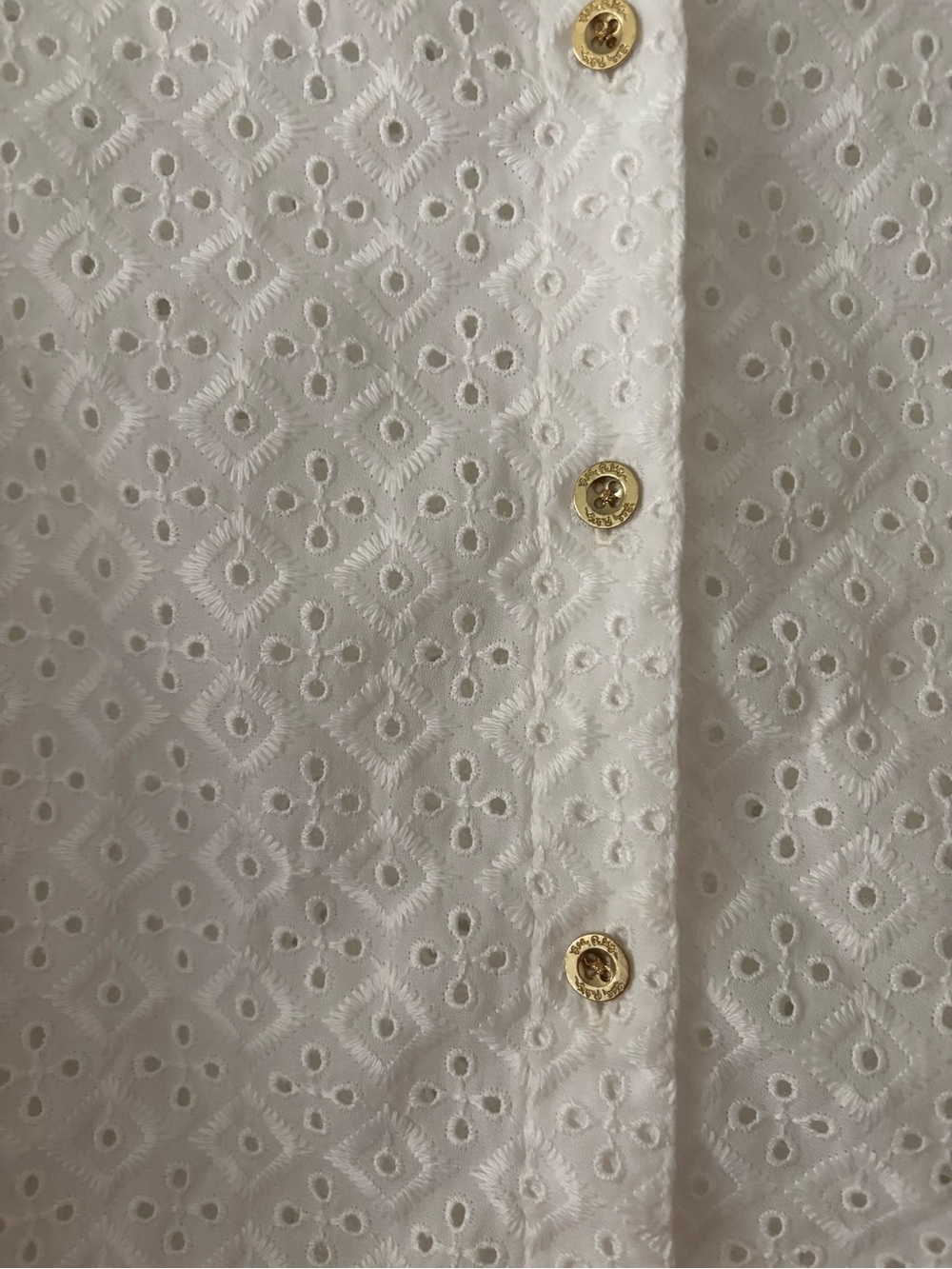 LIlly Pulitzer Sea Breeze Eyelet button down top - Picture 3 of 9
